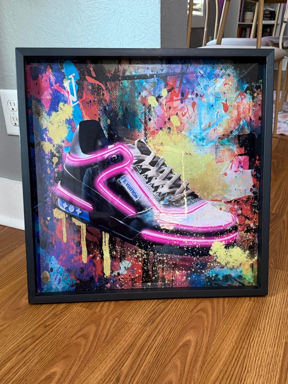 Hobby Lobby Framed Artwork Louis Vuitton X408 LED sneaker Size 21in x 21in